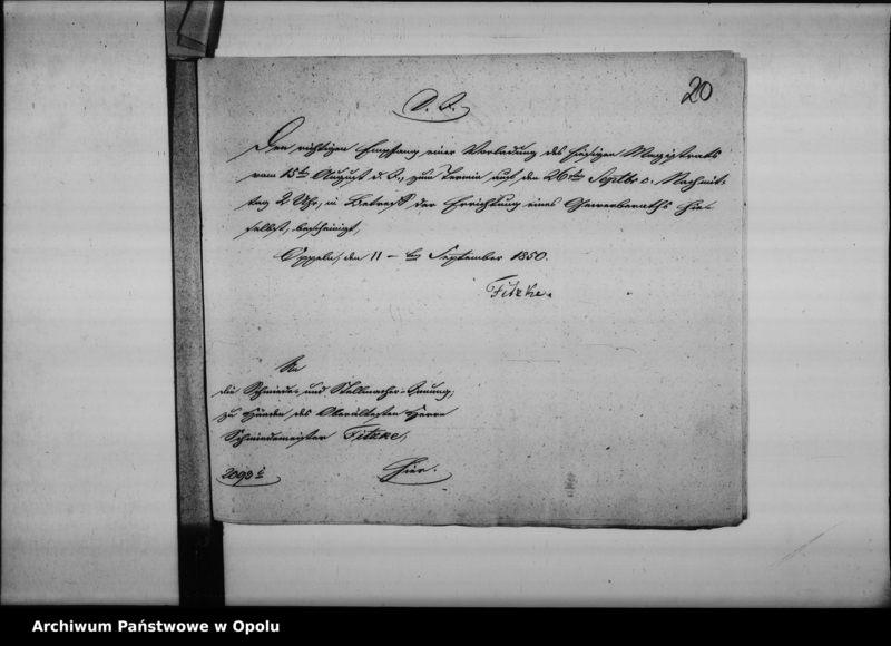 Obraz 19 z jednostki "Acta des Magistrats zu Oppeln betreffend die Errichtung des Gewerberaths am hiesigen Orte de anno 1850"