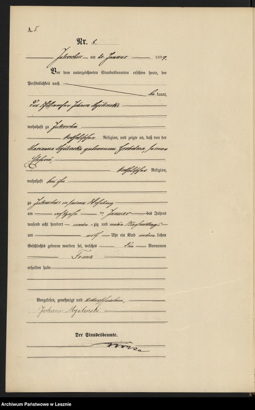 Obraz 11 z jednostki "[Księga urodzeń]"