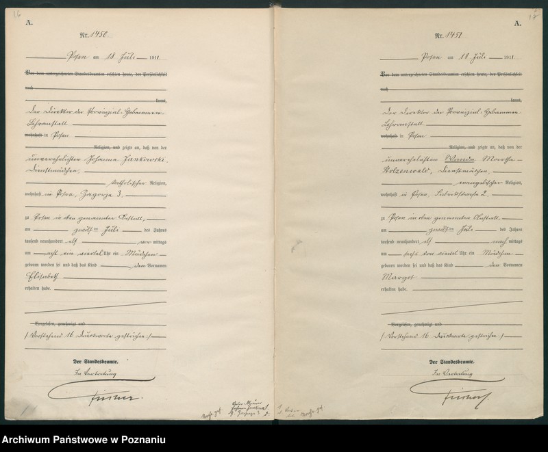 Obraz 11 z jednostki "Księga miejscowa urodzeń tom IV [Rejestr główny urodzeń]"