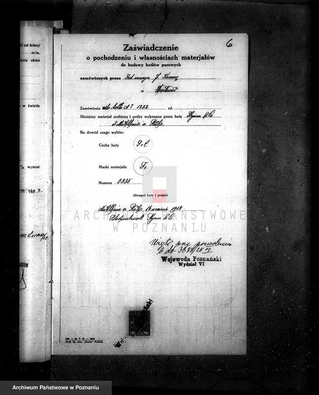 Obraz 10 z jednostki "Gorzelnia rolnicza w Boguszynie pow. jarociński własność Jouanne nr fabr. 173, nr woj. 3726"