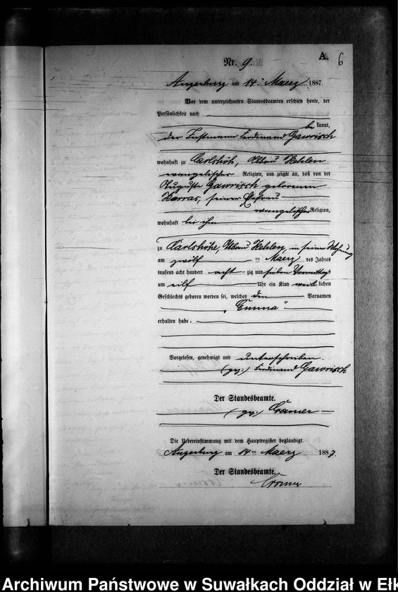 image.from.unit.number "Geburts-Neben-Register des Preussischen Standes-Amtes Kehlen Kreis Angerburg"