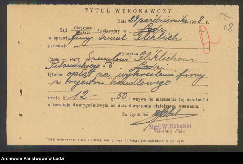 Obraz 20 z jednostki "Szmul Gliklich – sprzedaż mięsa"