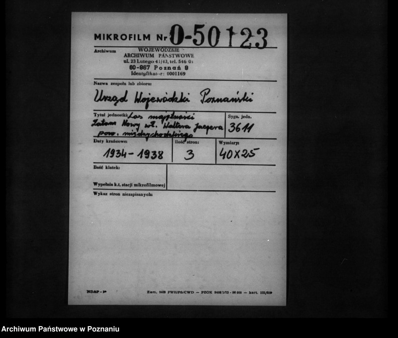 Obraz 2 z jednostki "Las majętności Zatom Nowy własność Waltera Jaegera powiat międzychodzki"