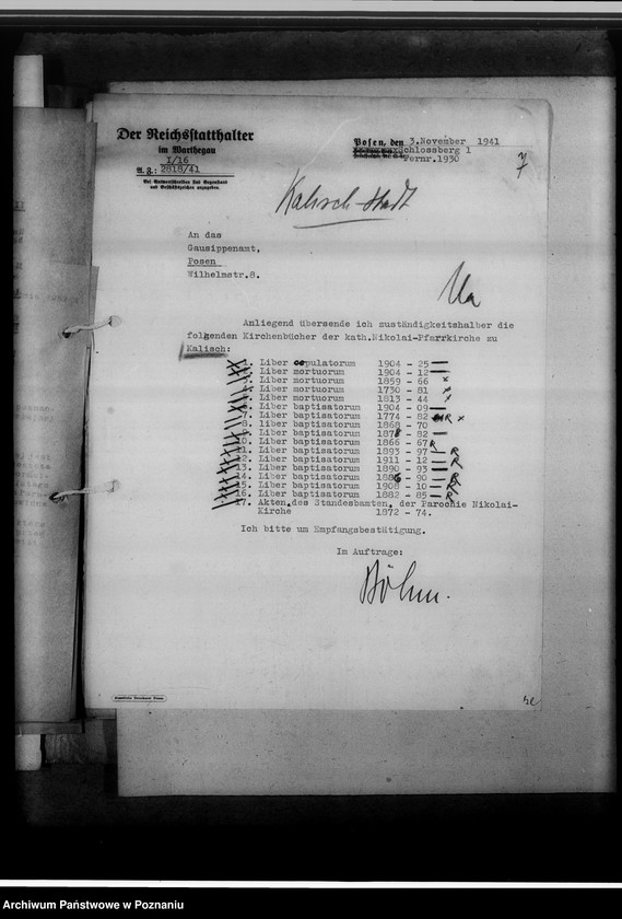 Obraz 11 z jednostki "Einziehungsprotokolle [ksiąg kościelnych] Kalisch-Stadt [Kalisz - miasto]"