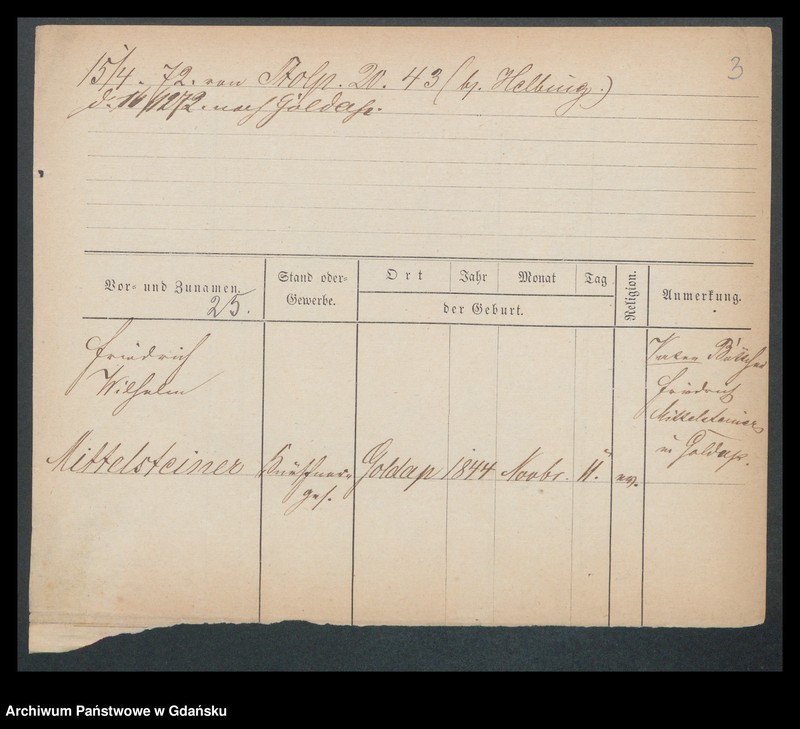 image.from.unit.number "Karty meldunkowe: Mittelsteiner - Modt"