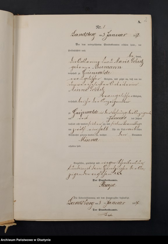 Obraz z jednostki "Geburts-Neben-Register Nr 1 - 109"