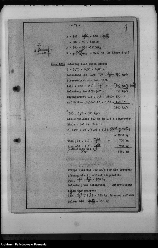 Obraz 13 z jednostki "Stadtische Berechnung. Dienstwohngebäude des Reichsstatthalters Posen"