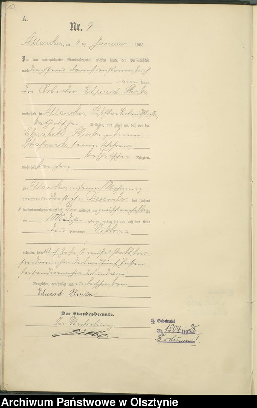 image.from.unit.number "Geburts-Haupt-Register Tom I, Nr 1- 398"
