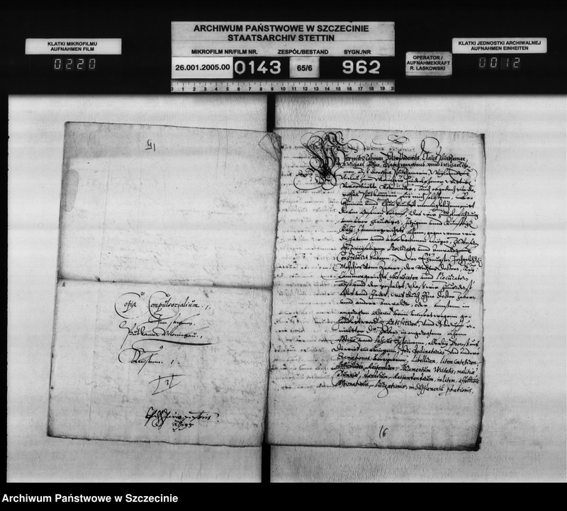 image.from.unit.number "Dorothea geb. V. Puttkamer, Witwe des Nikolaus v. Münchow zu Marsin / Martin v. Kleist zu Dargen: Einweisung in das Leibgeding und Lehngut Möllen."