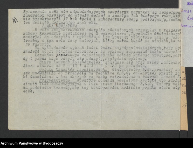 image.from.unit.number "[Raporty Kompani Rytel Zachodniej Straży Obywatelskiej - rozkazy Komendy Powiatowej w Chojnicach, Baonu II Czersk. Spis członków Zachodniej Straży Obywatelskiej Kompani Rytel]"