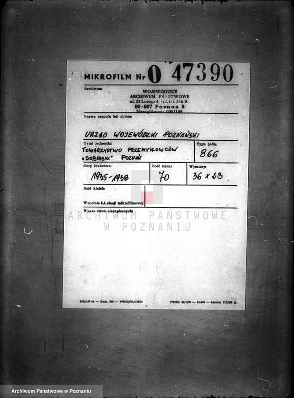 Obraz 2 z jednostki "/Towarzystwo Przemysłowe,,Sobieski" Poznań/"