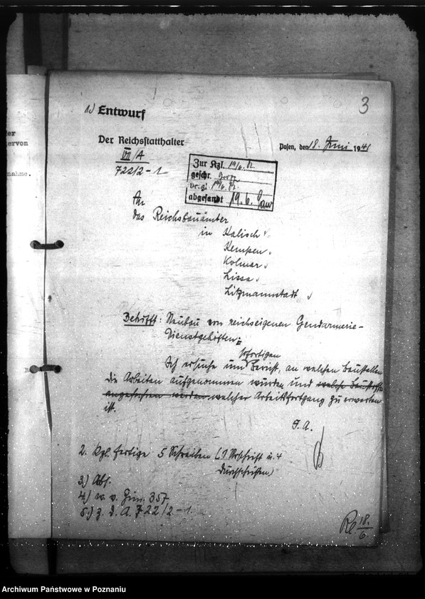 Obraz 8 z jednostki "Dienstwohnug für den Polizeipräsidenten. Entlausungsanstalten. Ausbau der Befehlstellen der Polizei"