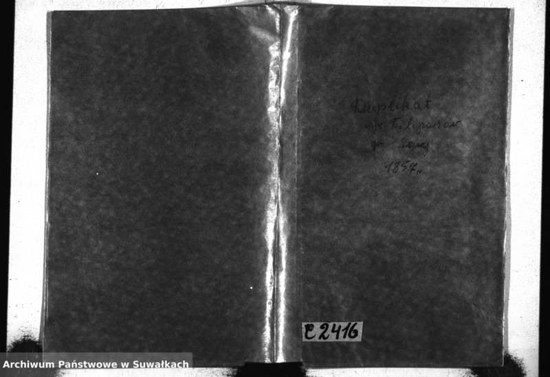 image.from.unit.number "Duplikat Akt Urodzonych, zmarłych i zaślubionych Filiponów w Gminie Sejwy Roku 1857"