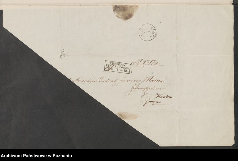 Obraz 14 z jednostki "Acta generalia des Oberpäsidialkommissars Landrat von Madai zu Kosten betreffend die Verfolgung der polnisch-revolutionären Umtriebe im Kreise Schildberg /Ostrzeszów/."
