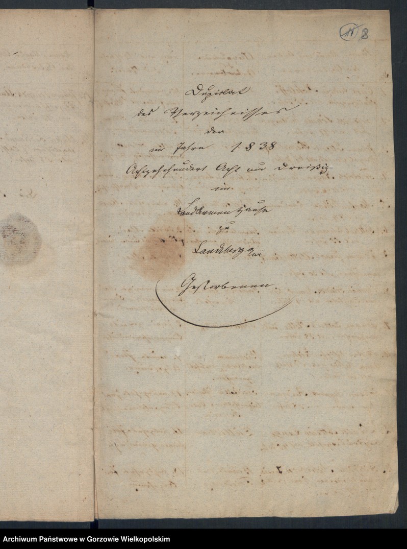 image.from.unit.number "Duplikate des Kirchenbuchs vom Landarmenhaus zu Landsberg an der Warthe"