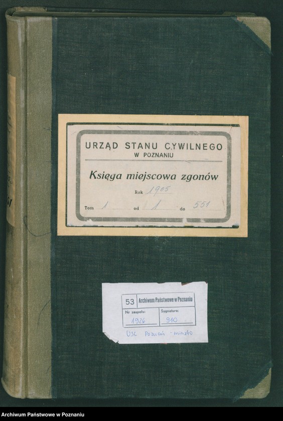 Obraz 2 z jednostki "Księga miejscowa zgonów tom I"