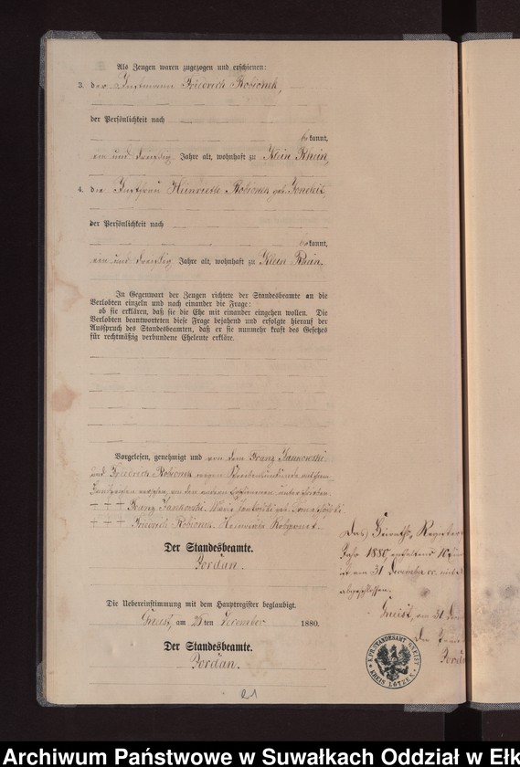 image.from.unit.number "Heiraths-Neben-Register des Königlich Preussischen Standes-Amtes Gneist Kreis Loetzen"