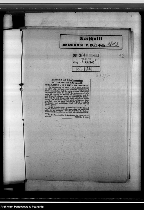 Obraz 16 z jednostki "Lebensmittelgestzgebung. Gewerbeaufsicht. Seuchengefahr bei Verarbeitung russischer Lumpen."