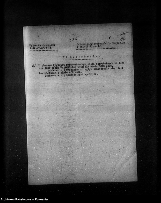 Obraz 14 z jednostki "Sprawozdania sytuacyjne tygodniowe za czas od 29 czerwca do 2 sierpnia 1928 r."