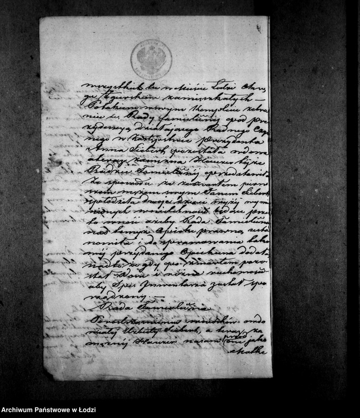 Obraz 8 z jednostki "Akta tyczące się ustanowienia opieki nad nieletnimi po zmarłym Janie Sibert"