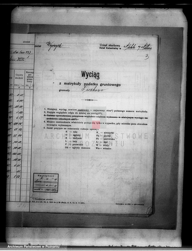 Obraz 7 z jednostki "Wyciąg z matrykuły podatku gruntowego gromady Liszkowo"