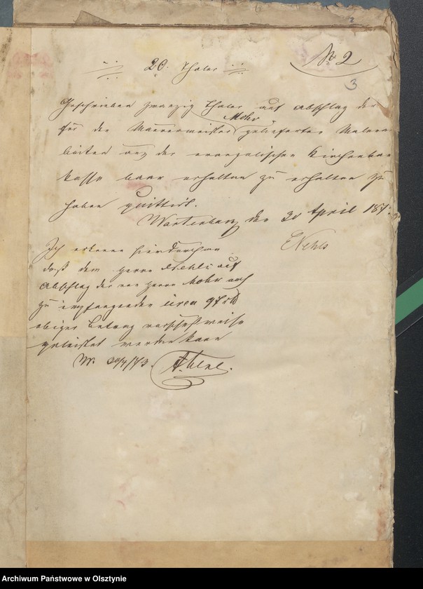 image.from.unit.number "Beläge zur Rechnung über die evangelischen Kirche zu Wartenburg"