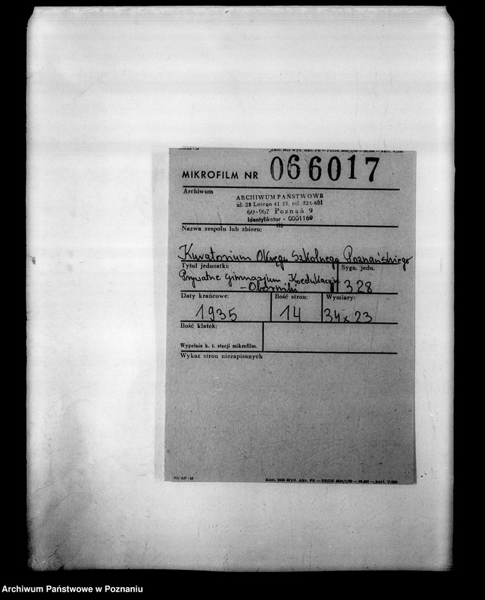 Obraz 2 z jednostki "Prywatne Gimnazjum Koedukacyjne- Oborniki"