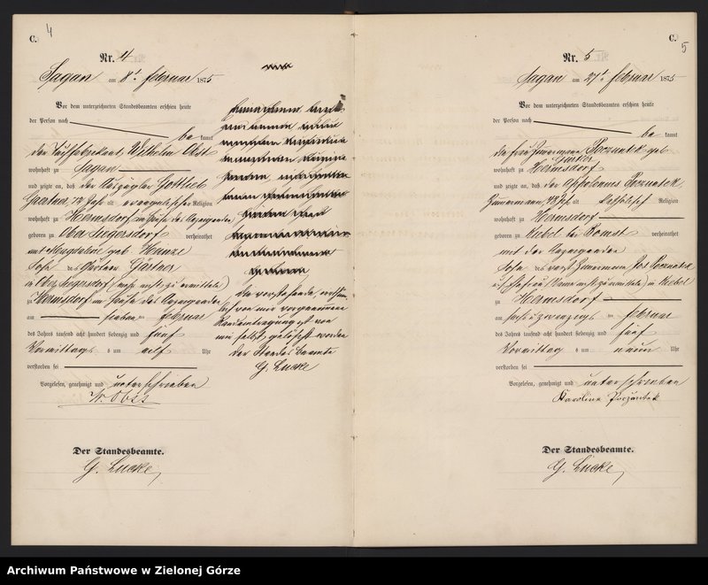 image.from.unit.number "Sterbe-Haupt-Register [Sagan Land]"