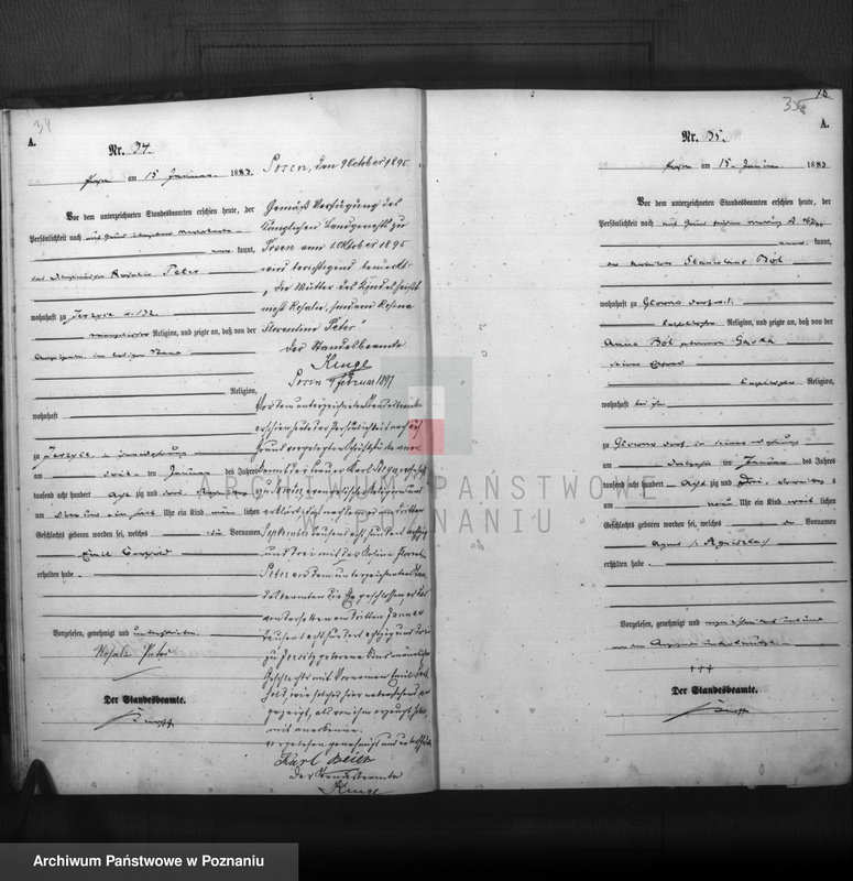 Obraz 19 z jednostki "Księga urodzeń t. I"