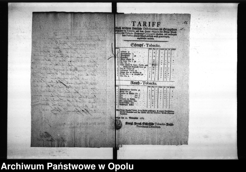 Obraz 13 z jednostki "Acta des Magistrats zu Oppeln von Anstellung und Vereidung der Tabaks Distributeure ingleichen Denunciationen"