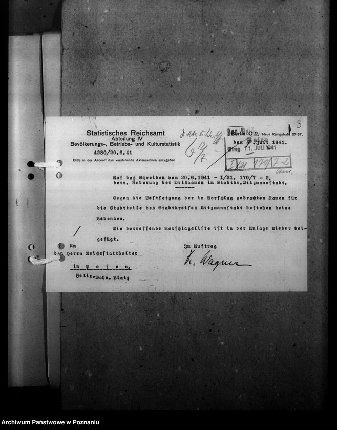 Obraz 7 z jednostki "Ortsnamenänderung - Litzmannstadt - Stadt (miasto Łódź)"