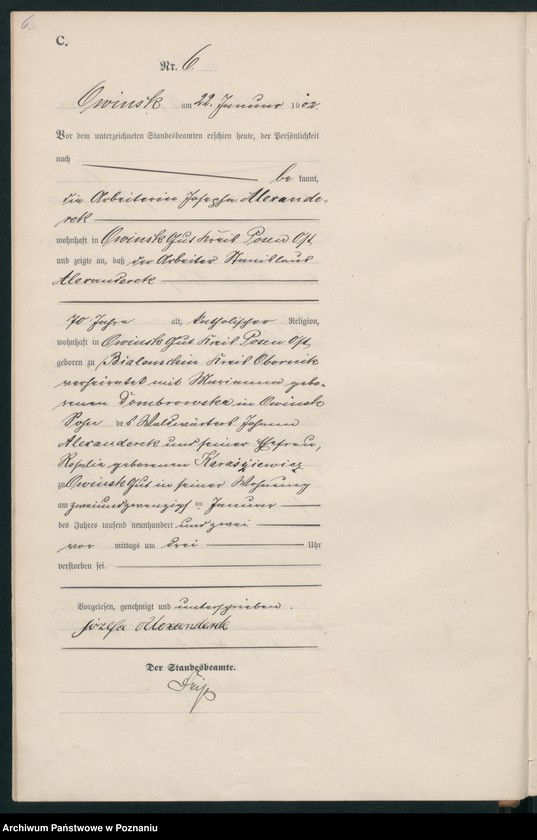 Obraz 8 z jednostki "Sterbe-Haupt-Register"