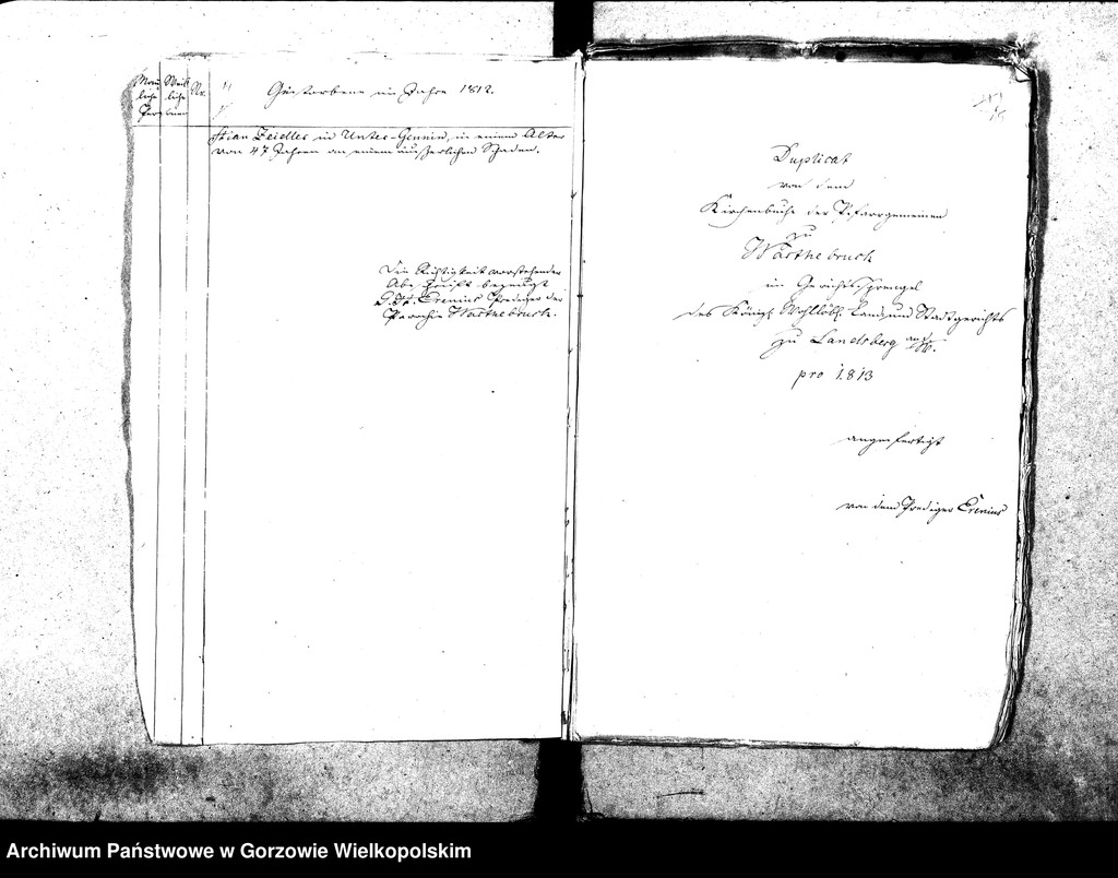 image.from.unit.number "Duplikate der Kirchenbücher von der Parochie Genninsch Warthebruch: Spiegel, Blumenthal, Bergenhorst, Haferwiese, Genninsch Warthebruch, Johanneshof, Ludwigsthal"