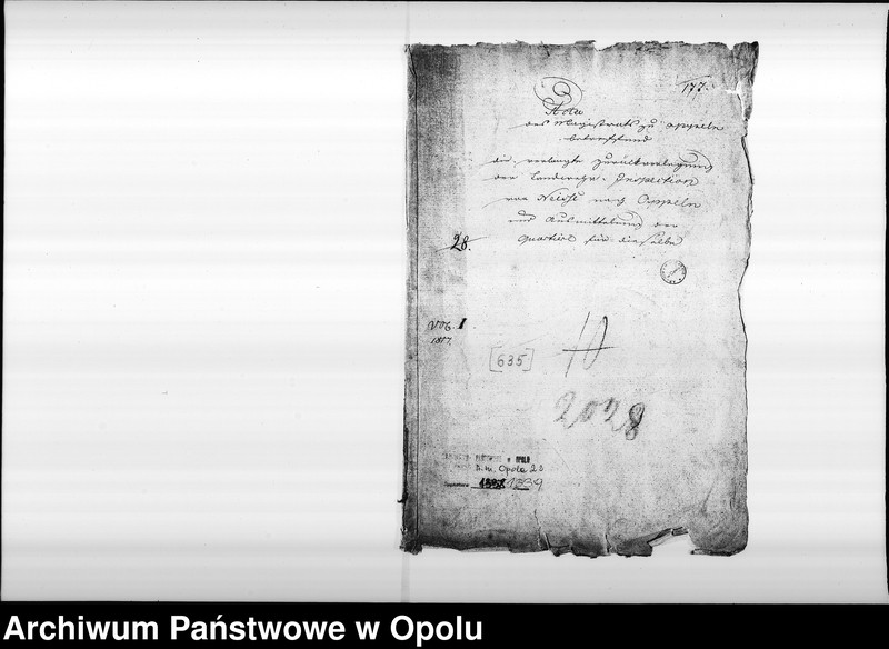 Obraz 4 z jednostki "Acta des Magistrats zu Oppeln betreffend die verlangte Zurückverlegung der Landwehr - Inspection von Neisse nach Oppeln und Ausmittelung der Quartiere für dieselbe Vol. I 1817"