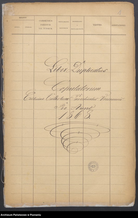 Obraz 3 z jednostki "Liber Duplicatus Baptisatorum, Copulatorum et Mortuorum [urodzenia, małżeństwa, zgony]"