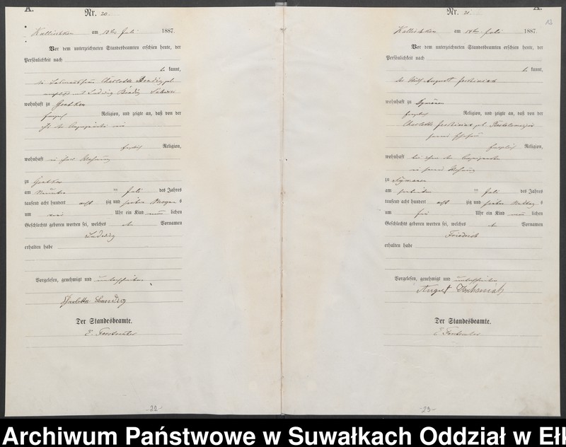 image.from.unit.number "Geburts-Haupt-Register des Königlichen Preussischen Standes-Amtes Kallischken Kreis Johannisburg"