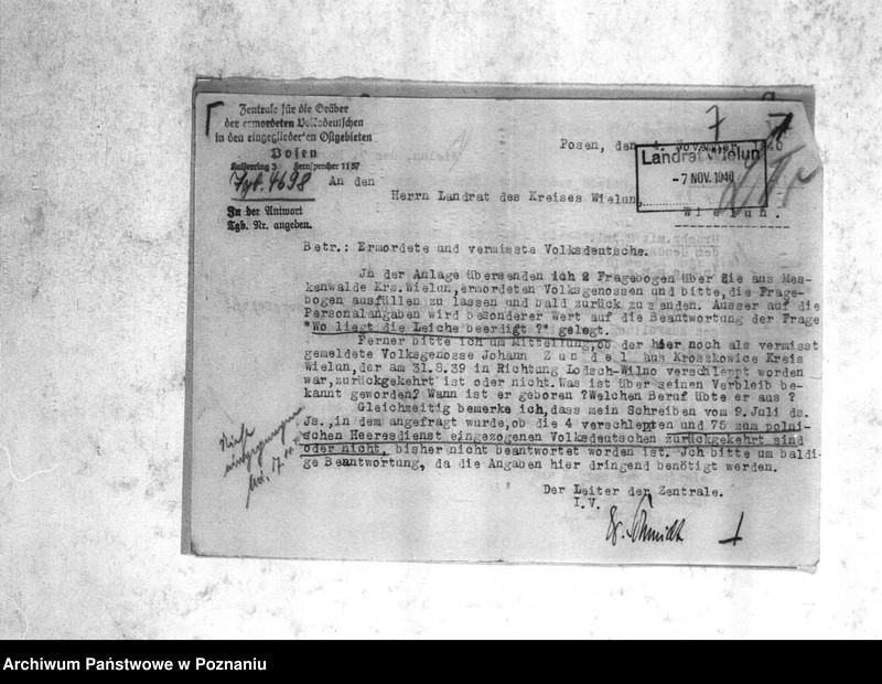 Obraz 11 z jednostki "Amtliche Meldungen Kreis Welun (Wieluń)"