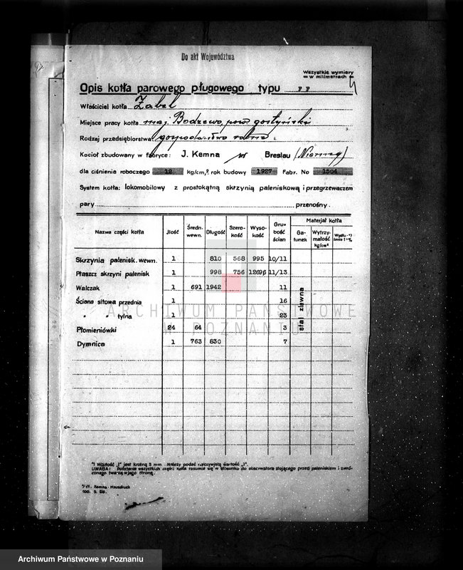 Obraz 8 z jednostki "Majętność Bodzewo pow. gostyński gospodarstwo rolne własność Zabel nr woj. kotła 6311"