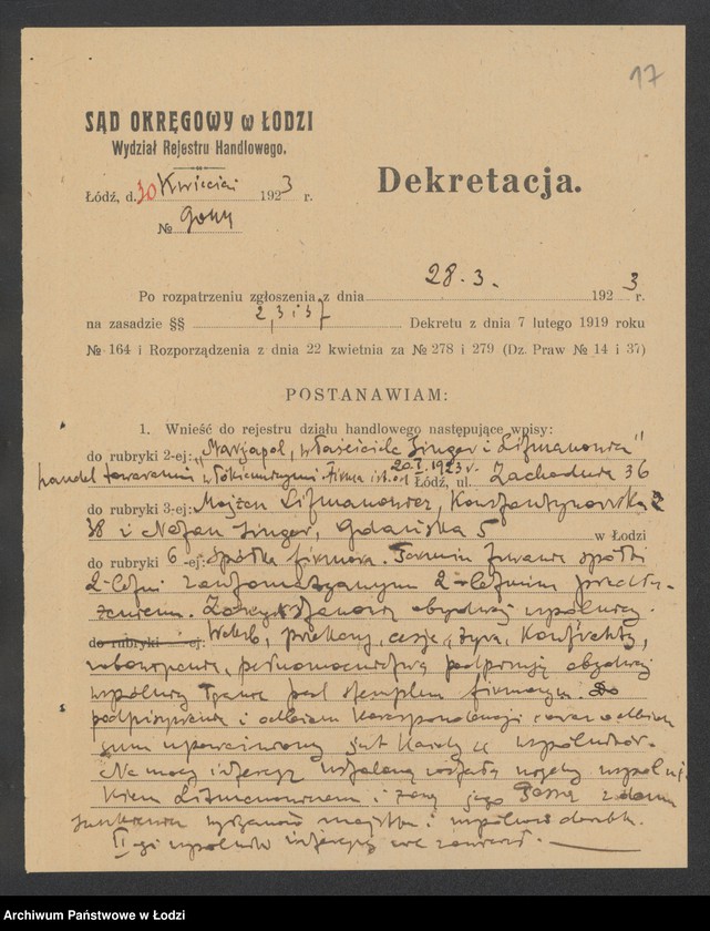 Obraz 19 z jednostki ""Marjapol"- singer i Litmanowicz- handel towarami włókienniczymi"