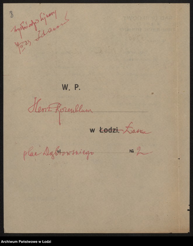 Obraz 10 z jednostki "Hersz Rozenblum- handel win i wódek"