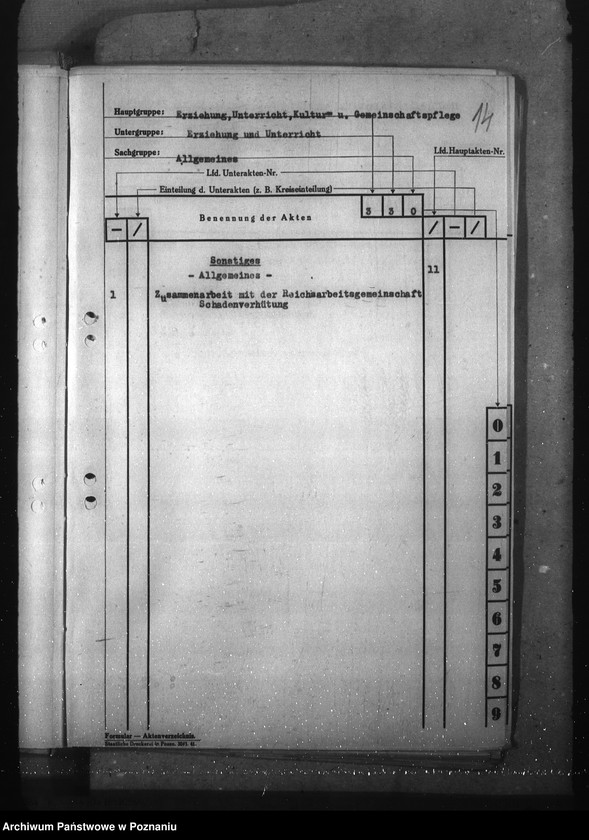 Obraz 18 z jednostki "Aktenplan der Abteilung III (Erziehung, Unterricht, Kultur- und Gemeinschafts- pflege)"