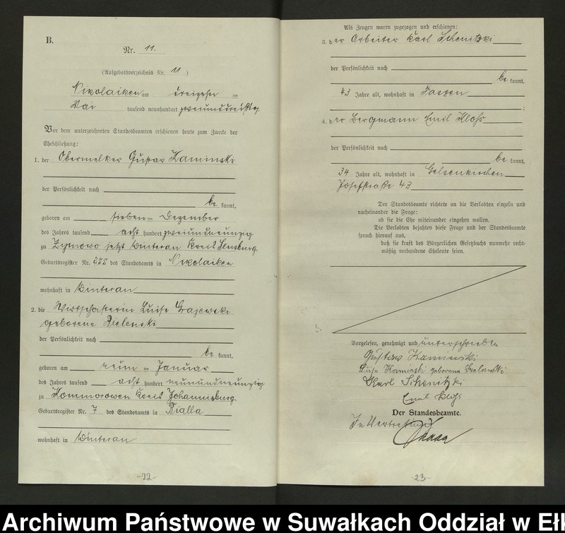 image.from.unit.number "Heirats=Haupt=Register des Königlichen Preussischen Standes-Amtes Nikolaiken Kreis Sensburg"