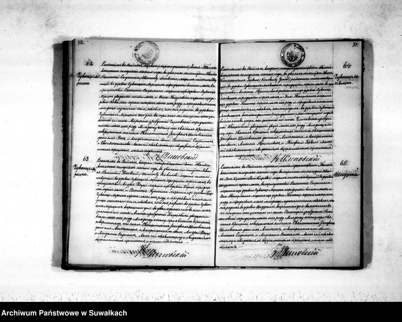 Obraz 19 z jednostki "Duplikat aktov rodivšichsja, brakosočetavšichsja i umeršich vejsejskogo rimsko-katoličeskogo prichoda na 1875 god"