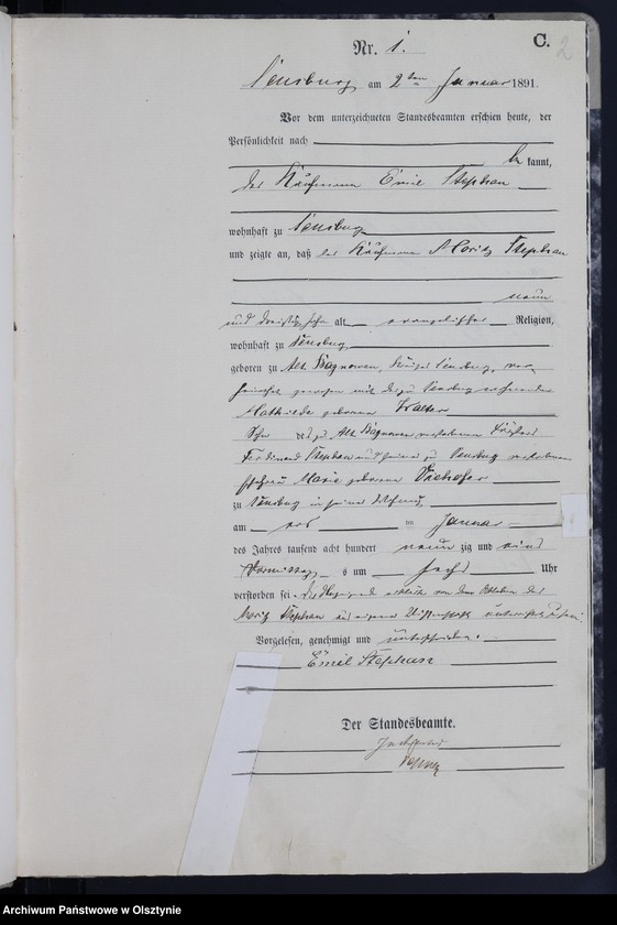 image.from.unit.number "Sterbe-Haupt-Register Nr 1 - 167"