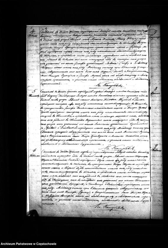 Obraz 5 z jednostki "Księga urodzeń, małżeństw i zgonów parafii rzymskokatolickiej w Praszce z roku 1873"