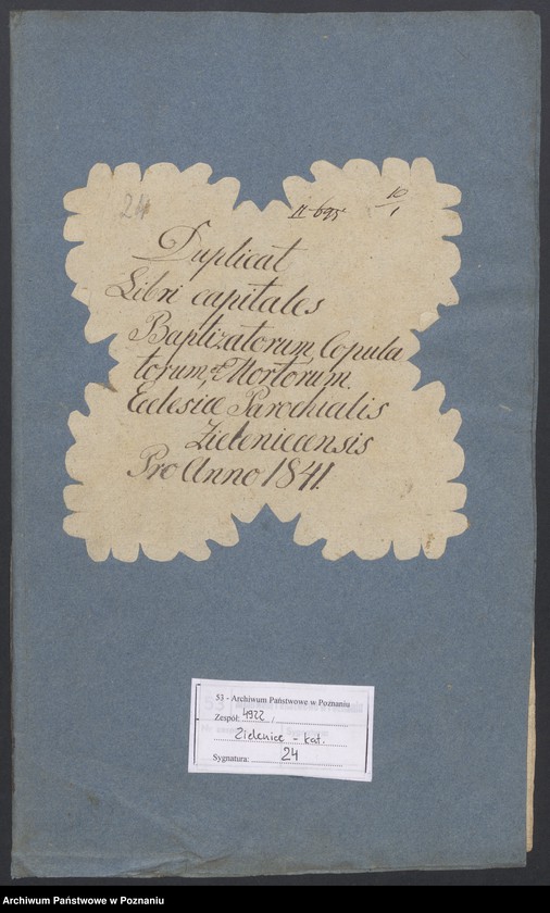 Obraz 2 z jednostki "Duplicat Libri capitales Baptisatorum, Copulatorum et Mortuorum."