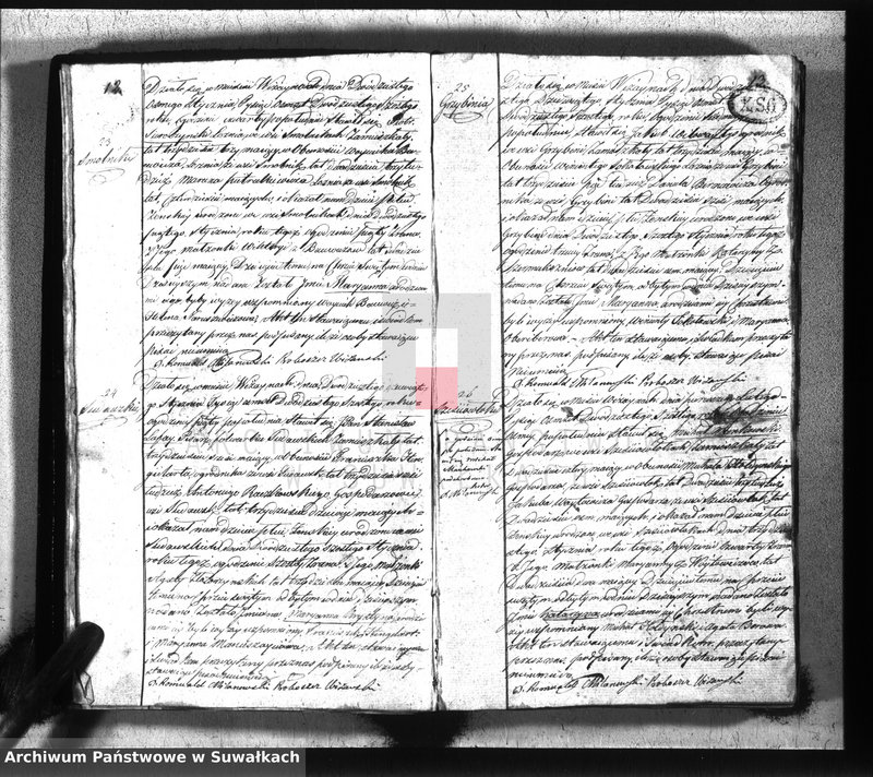 Obraz 9 z jednostki "Księga urodzonych, zaślubionych i umarłych gminy wiżańskiey z roku 1826"