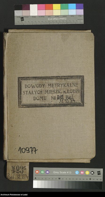 Obraz 2 z jednostki "Dowody metrykalne stałych mieszkańców osady Bałuty nr domu 32-34"
