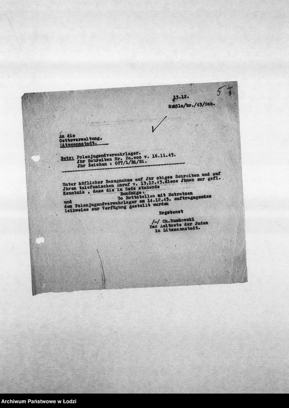 Obraz 8 z jednostki "[Korespondencja PSŻ w różnych sprawach]"