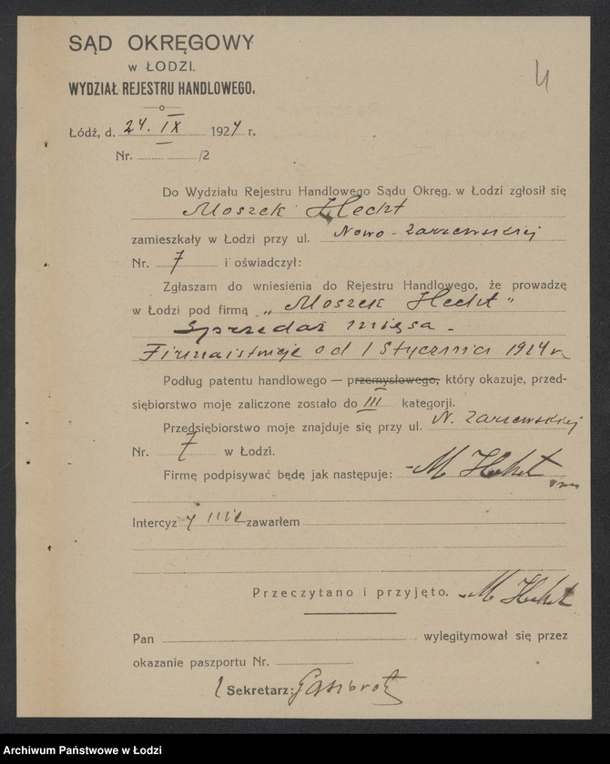 Obraz 6 z jednostki "Hecht Moszek – sprzedaż mięsa"